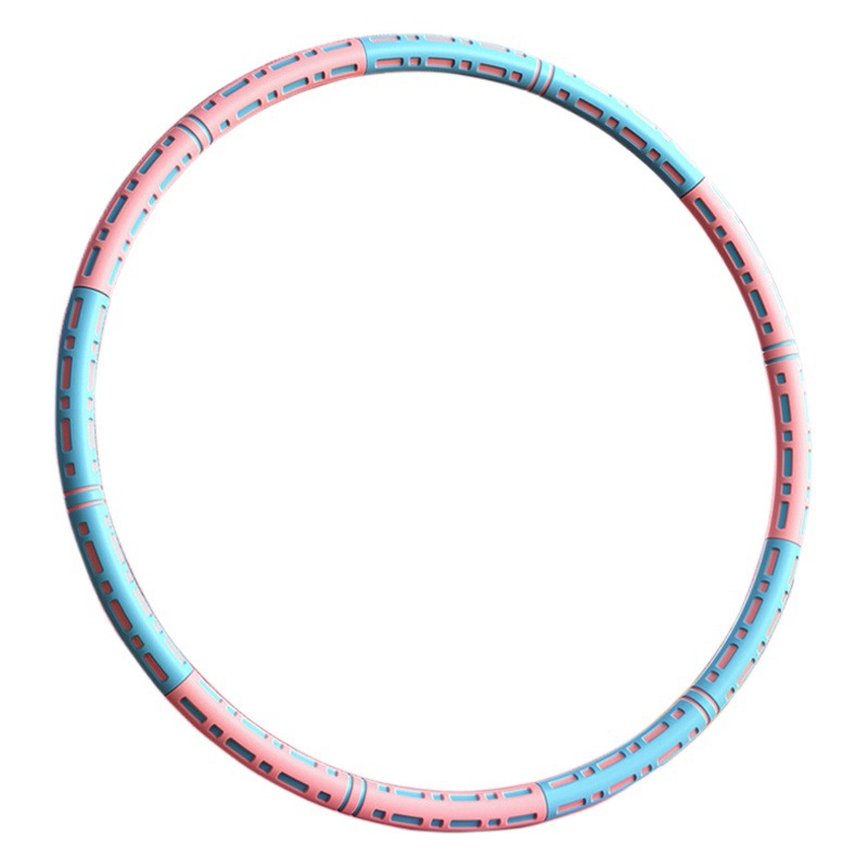 Amazon 6-Sección tubo de acero hula hoop desmontable 8-Sección hula hoop anillo de fitness hogar equipo de fitness anillo de masaje