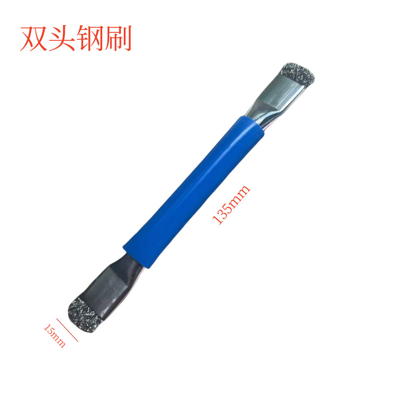 ダブルヘッドの硬い毛ブラシの豚のたてがみの携帯電話の修理の灰色のブラシのパッドの清潔な静電気防止の集塵ワイヤーブラシ|undefined