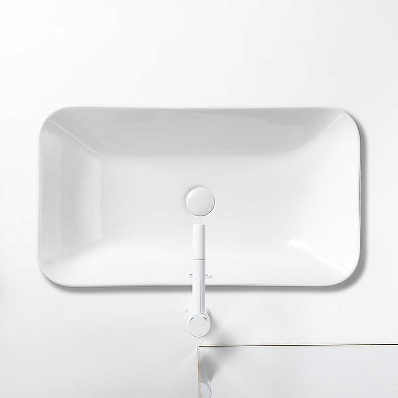 台中盆半埋め込み式陶磁器台盆家庭用洗面器ベランダトイレ長方形楕円形洗面器|undefined