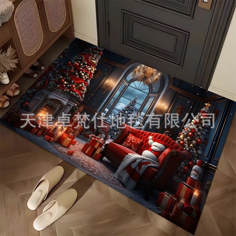 跨境圣诞地垫厨房耐磨易打理脚垫家用卫生间浴室垫入户垫子可批发|undefined