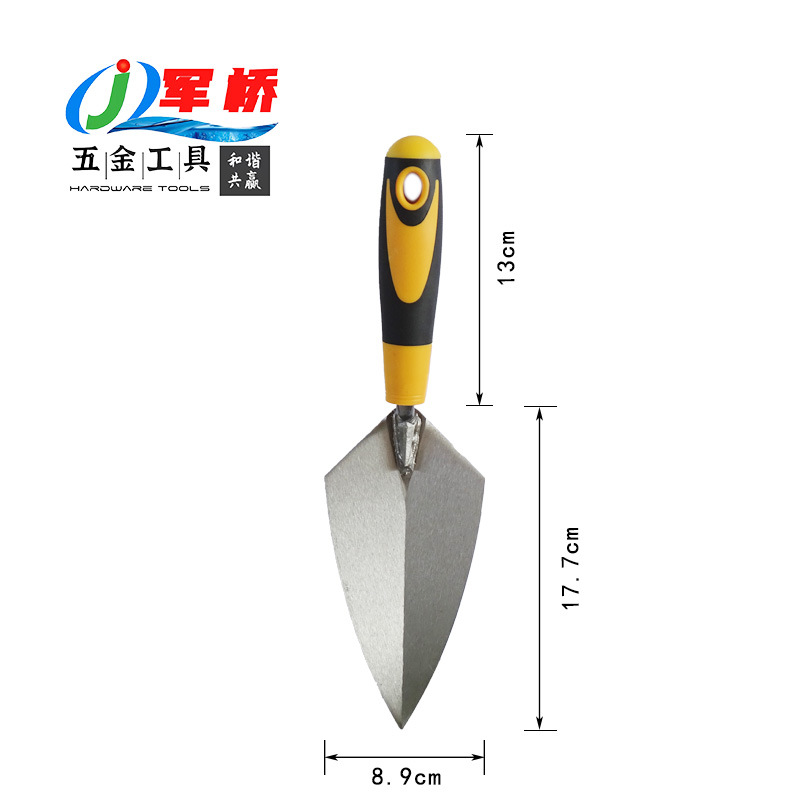 厂家直销泥瓦刀尖头砌砖刀建筑家装瓦匠工具塑柄抹泥刀