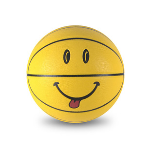 Lanwei No. 7 No. 5 PU basketball wear-resistant basketball indoor primary and secondary school students training competition 1707 Smiley basketball cartoon