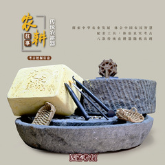 Pinocchio Archaeological Farming Digging Blind Box Toy Traditional Farming Tools Wheel Cart Stone Mill Children's Cognitive