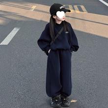 女童春秋款套装批发新款韩版中大童洋气时髦卫衣休闲裤秋装两件套