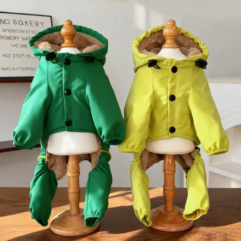 A prueba de agua a prueba de intemperie carga de algodón grueso mascotas perros y gatos accesorios ropa de invierno al aire libre ropa de cuatro patas