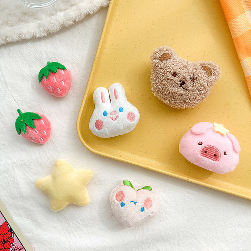Cartoon cute plush brooch, rabbit pin, accessories, doll accessories, clothes, bags, hanging accessories, wholesale