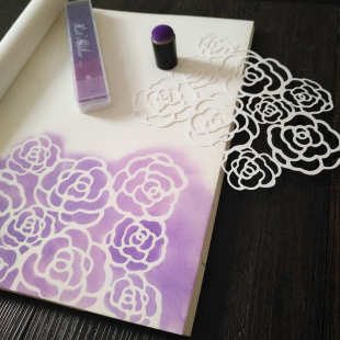 Special-Shaped Masking Plate Rubbing Lace Gear Type Dyeing Plate Flower Yin Engraved Yang Engraved Dyeing Card Great Wall Art 613
