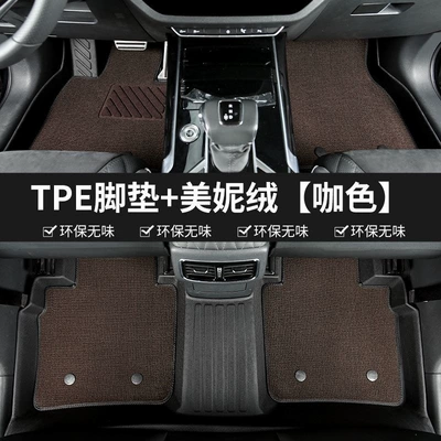 Song Plus DMI car floor, Modelə uyğun ayaqaltı - byd-song-plus-double-layer-tpe-foot-mat-coffee-colored-minnie-velvet