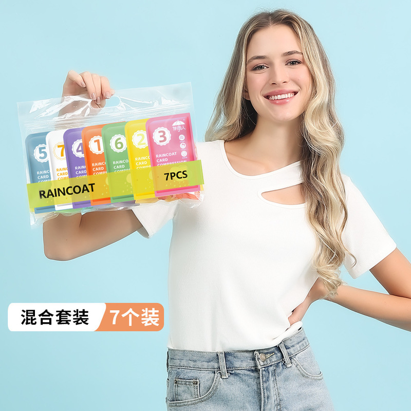 大人用使い捨てカードレインコート、ポータブル全身防雨、厚みのある旅行、旅行、登山の必需品レインポンチョ|undefined