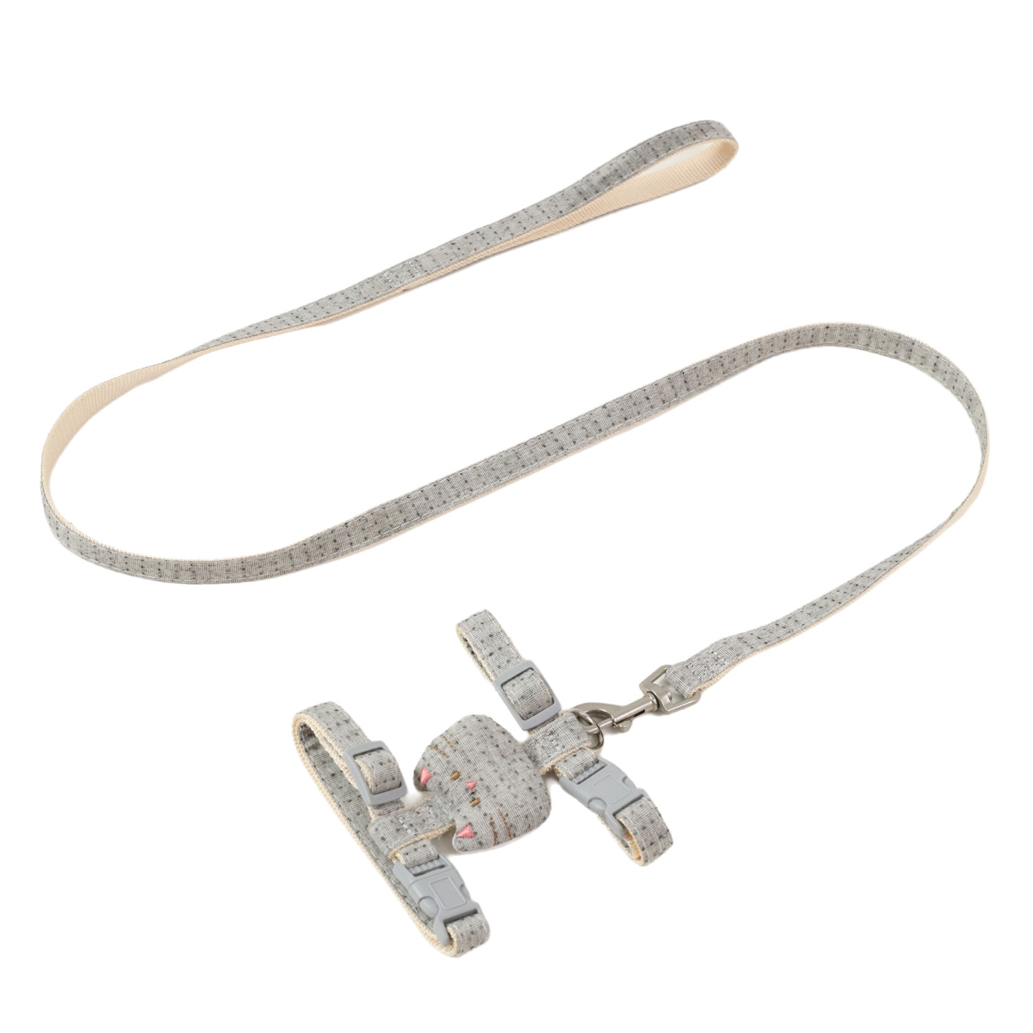 Fábrica al por mayor Hawo simple cáñamo llano punto cabeza de gato en forma de I correa de pecho hebilla cinturón de tracción suministros para mascotas