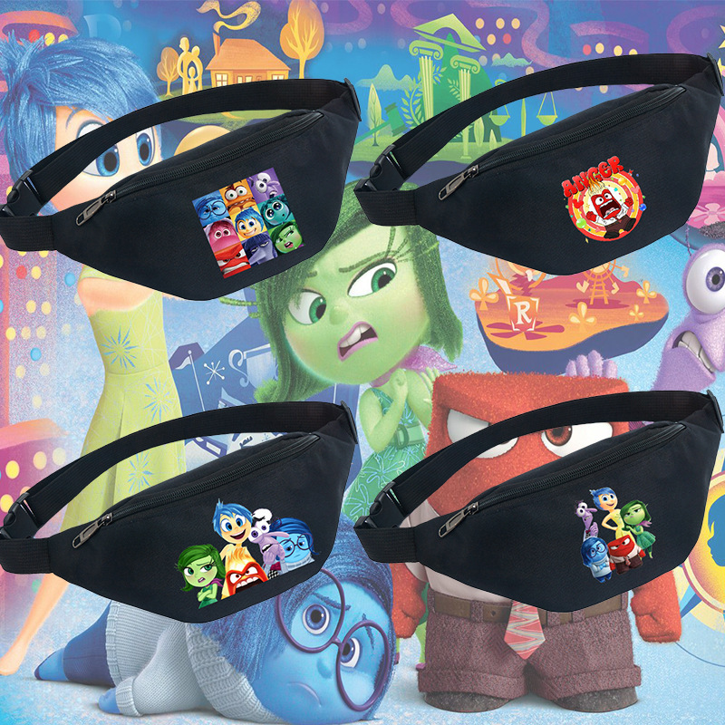 Cross-border new mind secret service team 2inside out 2 plush Oxford cloth waist bag multi-function cycling bag Cross-border new mind secret service team 2inside out 2 plush Oxford cloth waist bag multi-function cycling bag