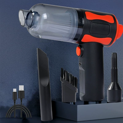 Car Wireless Vacuum Cleaner Multifunctional Powerful Blow Suction Household Small Suction Handheld High Power Dust Blower (Tozsoranlar) - new-upgrade-big-suction-xg-08