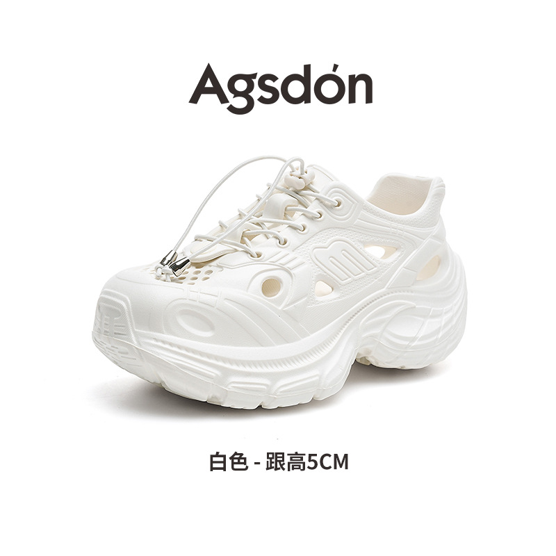 Augustion Daddy Sandalias deportivas para mujer 2025 nueva moda de verano EVA zapatos deportivos ligeros con agujeros de ocio