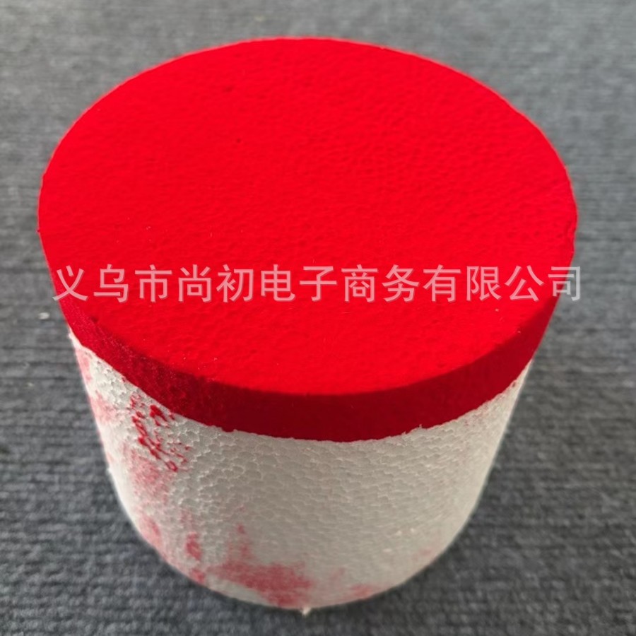 Barril de Año Nuevo cubierto de doble redondo estampado dorado rojo abrazar barril de tela de terciopelo al por mayor barril de flores de flores de Año Nuevo