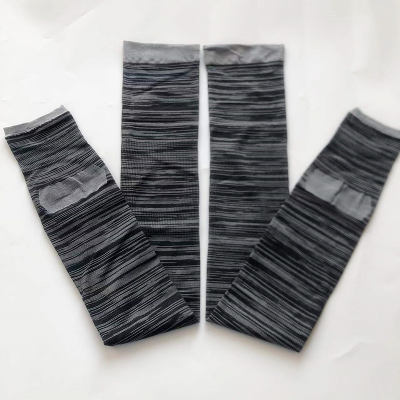 Venta al por mayor TikTok transmisión en vivo 480D dormir pierna Shaping Skinny calcetines Amazon punta abierta que forma sobre la rodilla presión pantimedias