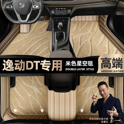 suitable for Changan Yidong DT foot Ayaqaltılar (Kovriklər) - beige-leather-beige-starry-sky-blanket-double-layer