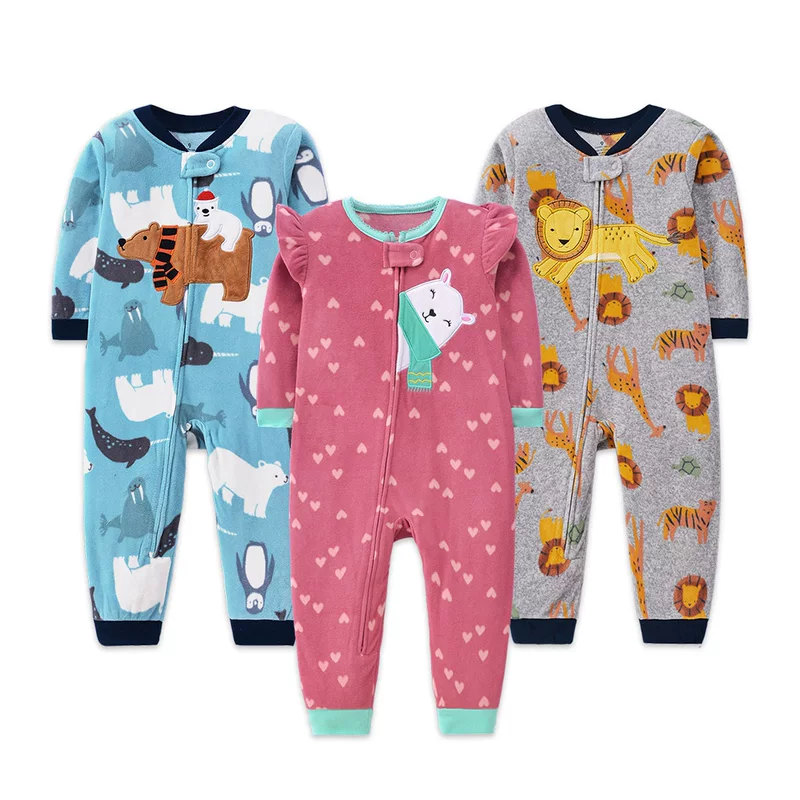 Children's overall, velvet pijama, winter bodysuit for baby, wholesale