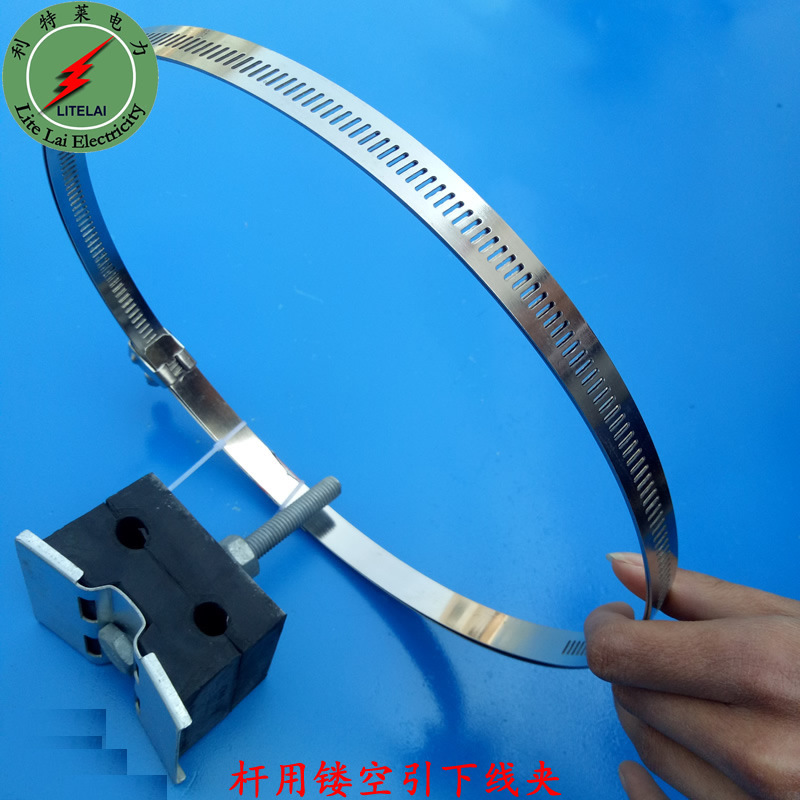 光缆引下线夹 杆用引下夹具 镂空固定线夹 橡胶夹块 ADSS光缆金具