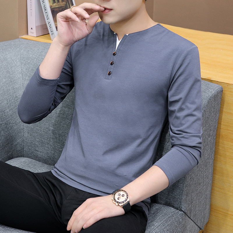 Camisetas POLO transfronterizas de primavera y otoño para hombre, camisetas básicas modernas para negocios, camisetas POLO versátiles de manga larga para jóvenes, ropa masculina de comercio exterior. image 13