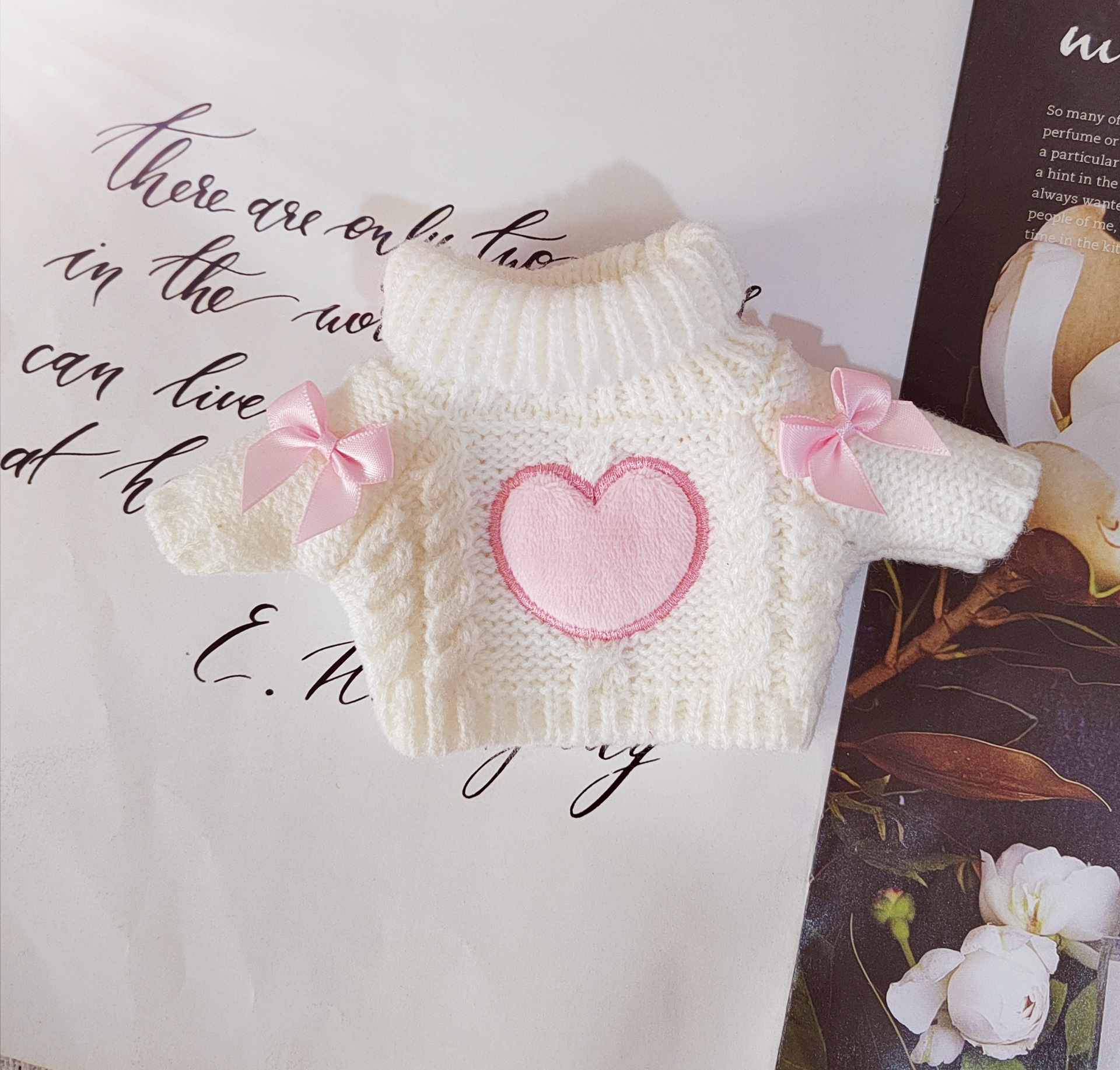 20cm ropa de bebé algodón muñeca amor suéter prendas de punto ropa hecha a mano