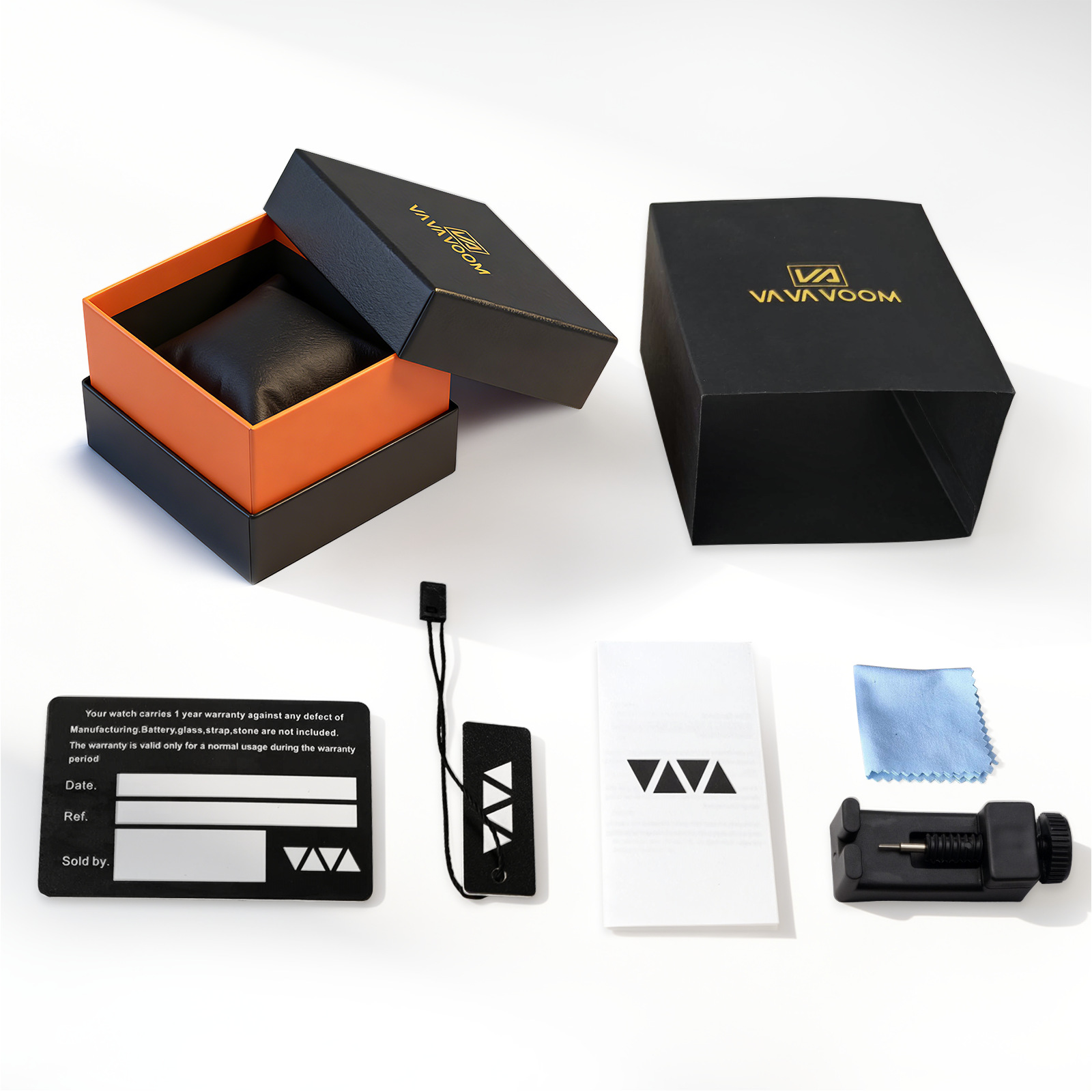 Brand Cross-Border Watch Box Black Long Box Cardboard Box Crocodile Pattern Gift Box Rectangular Watch Box Gift Gift Box