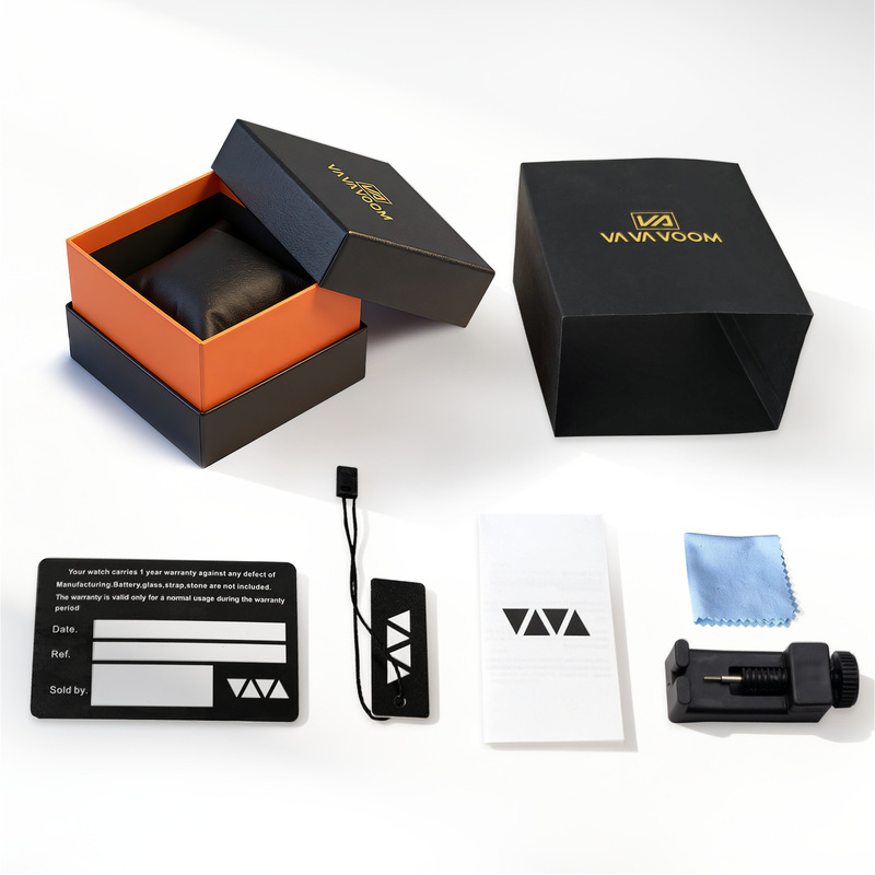 Brand Cross-Border Watch Box Black Long Box Cardboard Box Crocodile Pattern Gift Box Rectangular Watch Box Gift Gift Box