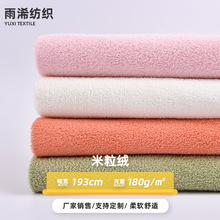 现货全涤单面米粒绒 秋冬童装服装外套面料 小米粒绒颗粒绒布面料