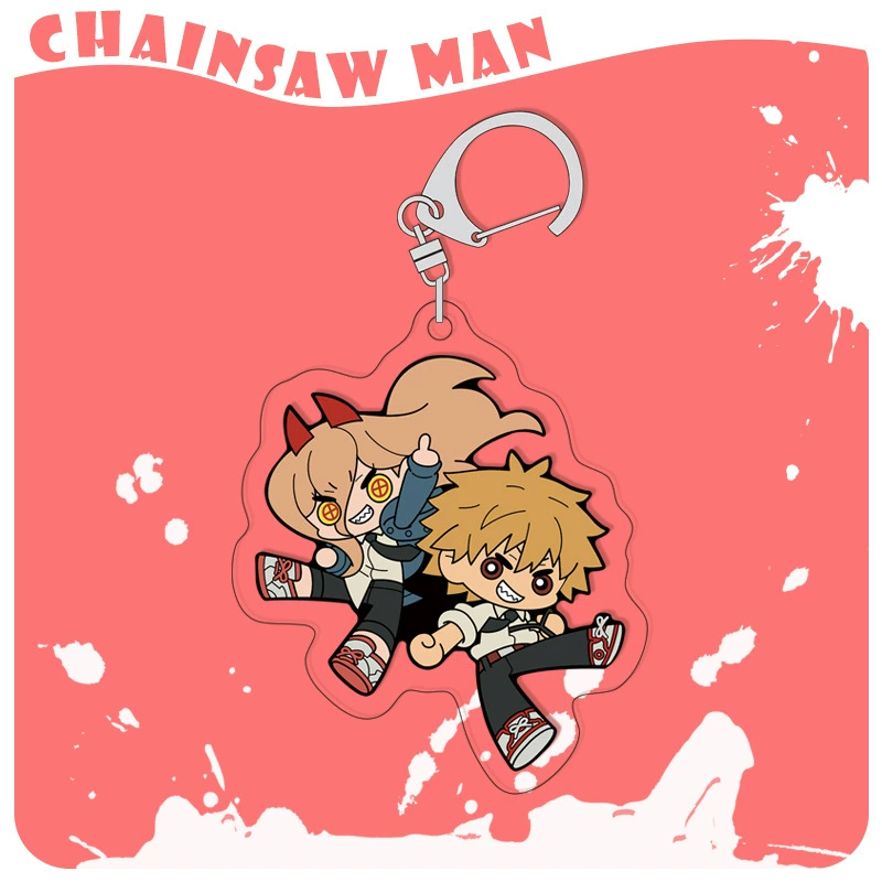 Chainsaw, acrylic keychain, double-sided pendant, 4mm