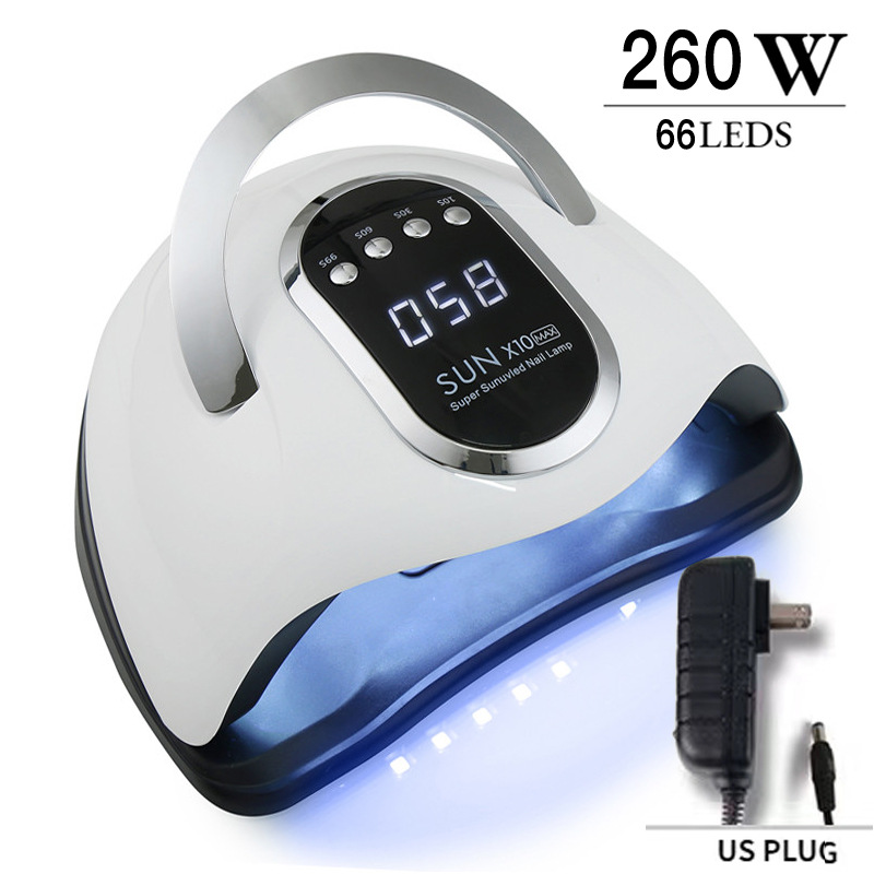 Lámpara de uñas de alta potencia, sensor inteligente, sincronización, fototerapia, máquina de uñas, lámpara de horneado de uñas LED, no máquina de uñas de mano negra