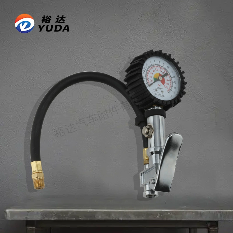 Yuda автомобильный инструмент для измерения давления в шинах, аппаратный инструмент, механический манометр для накачивания шин, надувной пистолет «три в одном», мониторинг надувного насоса