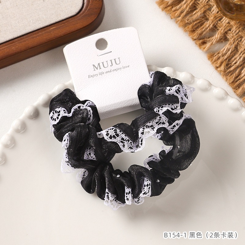 [Carga de tarjeta] sensación de alto nivel coreano de cabello de código de barras de moda de alta elasticidad de cabello anillo de cabello correa de cola de caballo