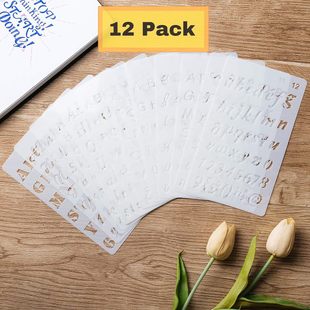 Cross-border Amazon's New 12-letter Template Template Handbook Art DIY Theme Reusable