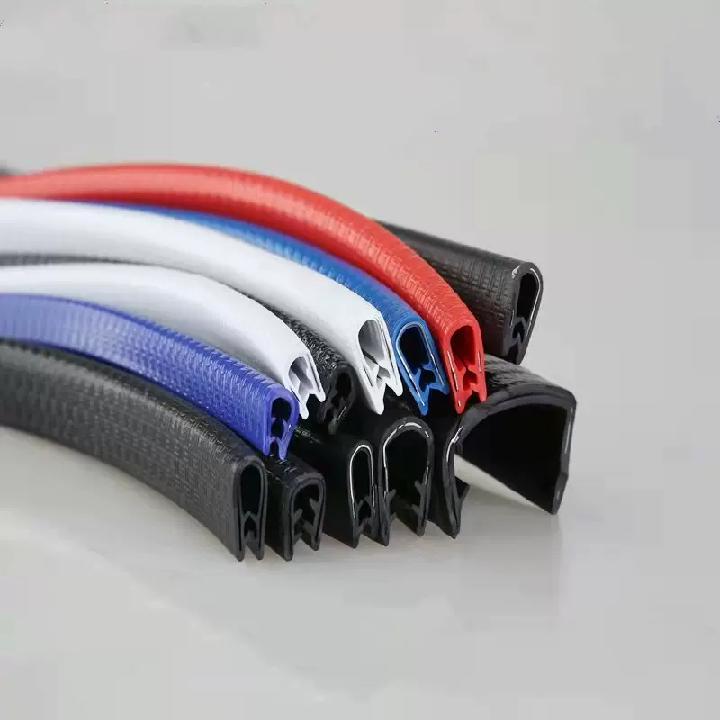 彩色U型包边条 装饰密封条嵌条机械钣金铁皮钢板封边胶条橡塑pvc