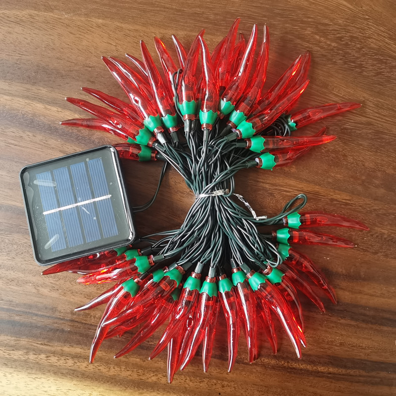 LED luces de colores de pimienta roja luces de cadena luces intermitentes Año Nuevo Navidad vacaciones decoración atmósfera luces Año Nuevo decoración del hogar iluminación