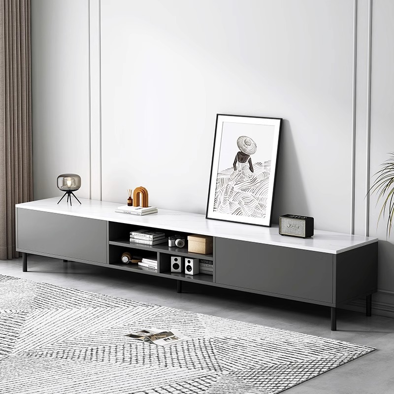 2023 nuevo gabinete de TV moderno minimalista sala de estar casa pequeño apartamento piso lado gabinete armario de almacenamiento integrado