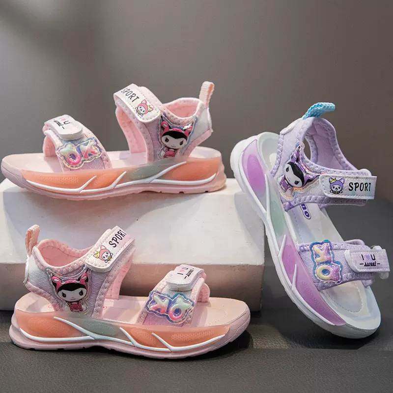 儿童沙滩鞋女童凉鞋2025新款夏季软底运动凉鞋洋气可爱女孩公主鞋