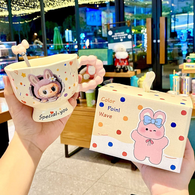 马克杯高颜值拉布布情侣杯子生日陶瓷水杯女生伴手礼新款|undefined