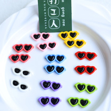 墨镜小号DIY树脂配件爱心眼镜可爱玩具配饰品手机壳创意贴片批发