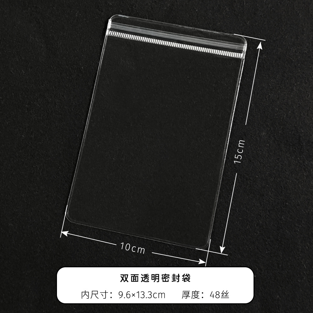 10*15 cm * trong suốt hai mặt * dây dày 48*1