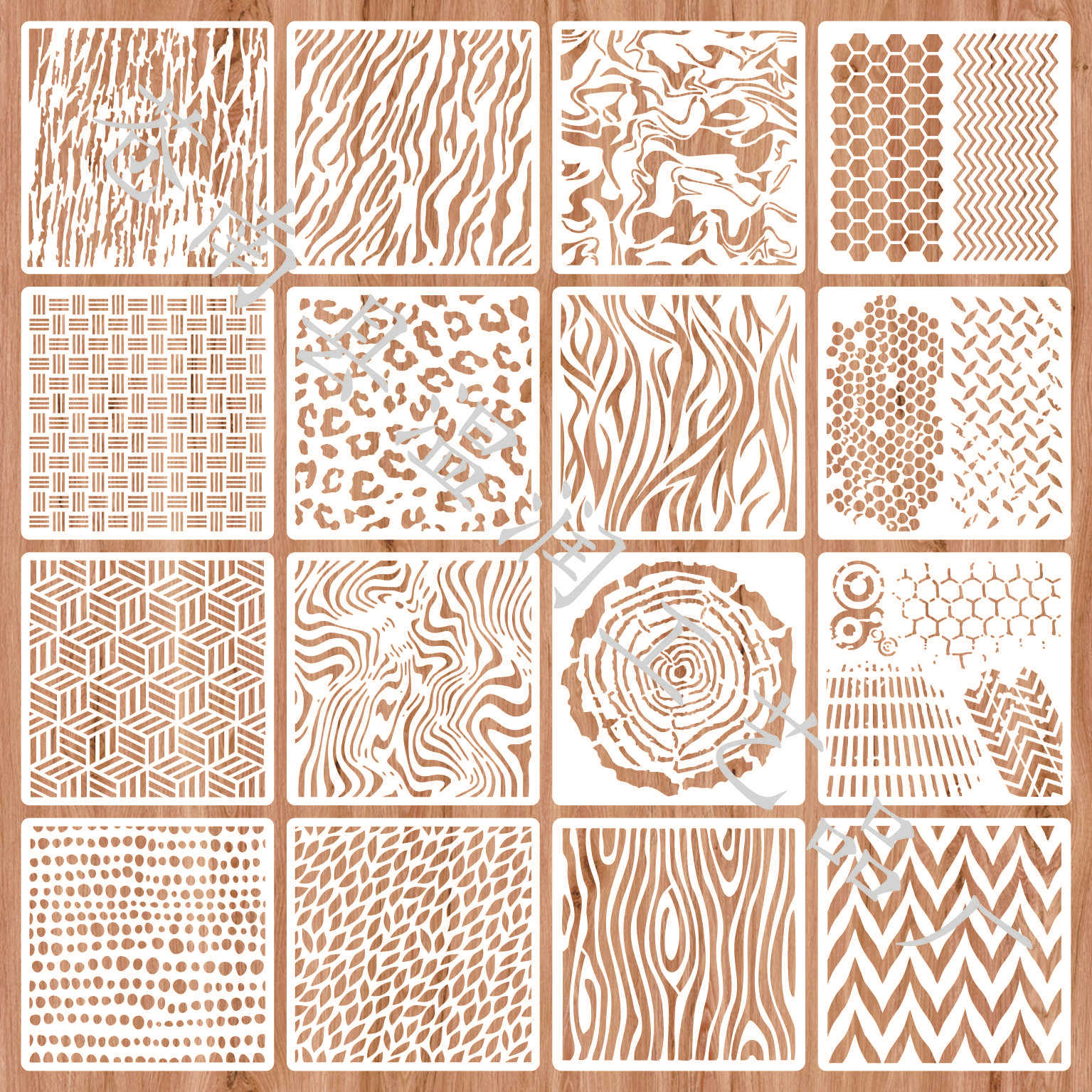 亚马逊跨境DIY几何模板曼陀罗模板瓷砖喷绘不规则塑料绘画模板