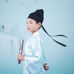創代はオリジナルを設けた。少年が帽子をかぶっている子供の漢服帽子の新しい透網糸帽子古代帽子