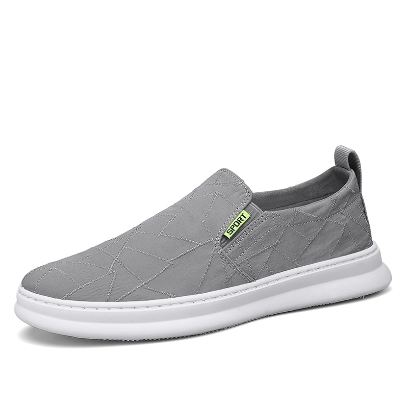 Canvas Shoes Men's Summer Breathable Casual Flat Board Shoes All-match Work Shoes One-step Lazy Old Beijing Cloth Shoes