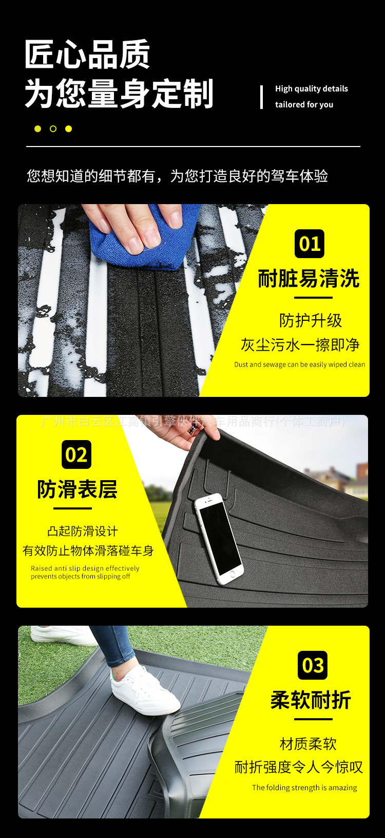 Suitable for Nissan Aria Ariya car trunk mat, TPE eco-friendly, odorless, waterproof and wear-resistant