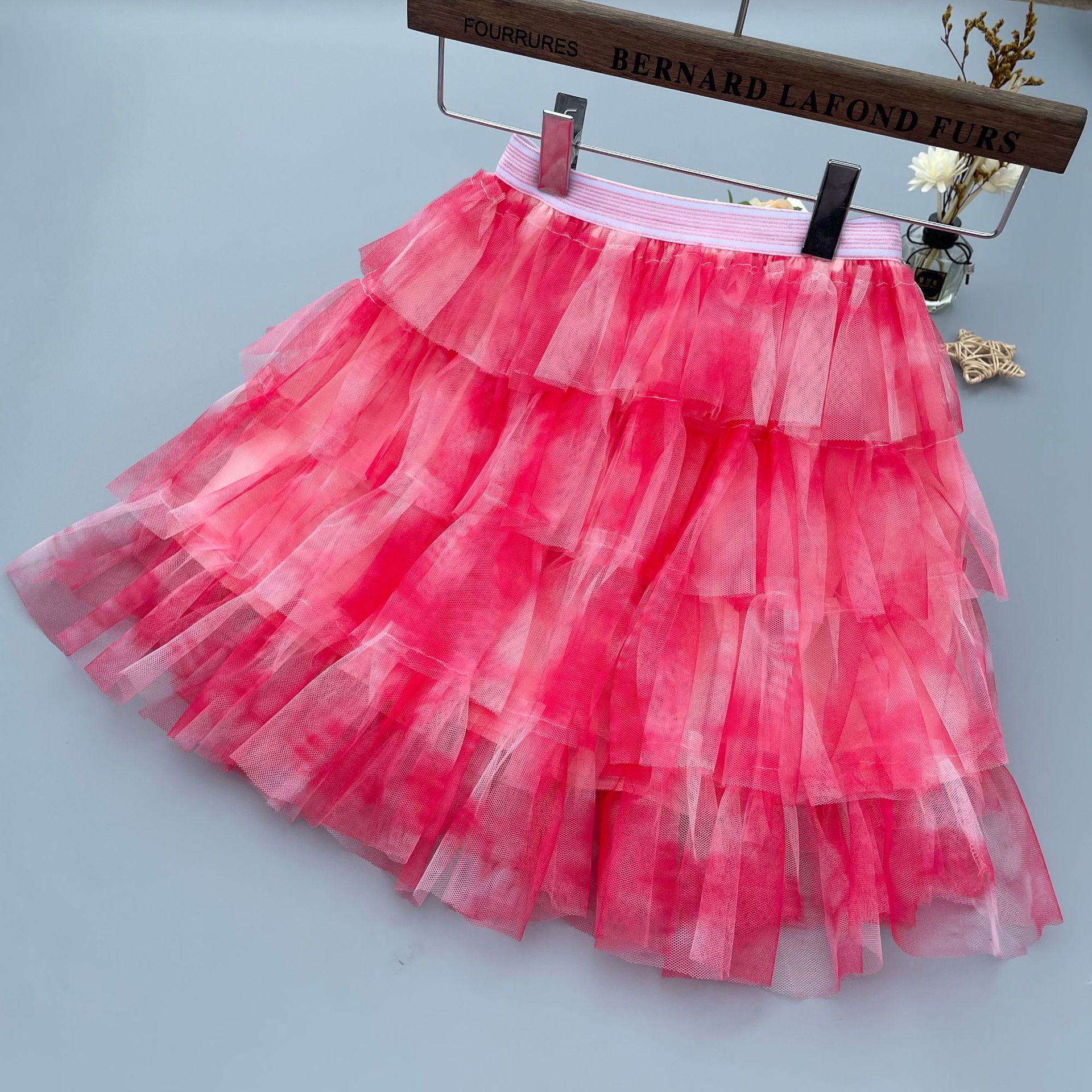 New Fashion Short Skirt for Girls Children's Net Cake Skirt Girl Birthday Stylish Performance Puffy Skirt 