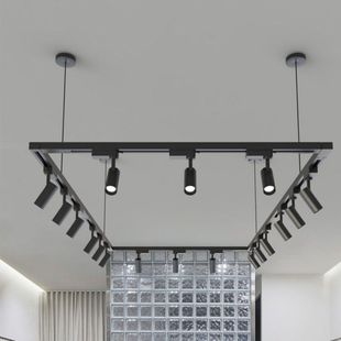 Track lights led spotlights clothing store COB commercial open-fitting 30W rail type strip household ceiling supermarket ceiling