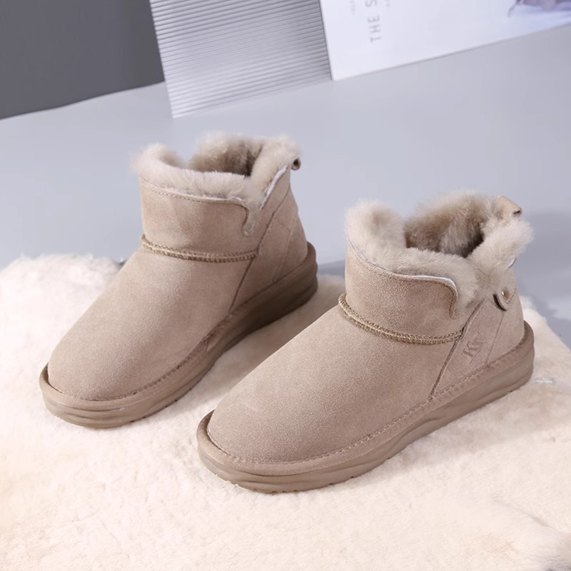 2023 Winter New Network Red Dicke Sohle Hoher Komfort Lässige Kurzarm-Martin-Stiefel mit Plüsch und warmer Isolierung_voghion.com