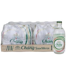 泰國進口大象牌無糖蘇打汽水原味飲品 玻璃整箱裝 24瓶*325ml1箱