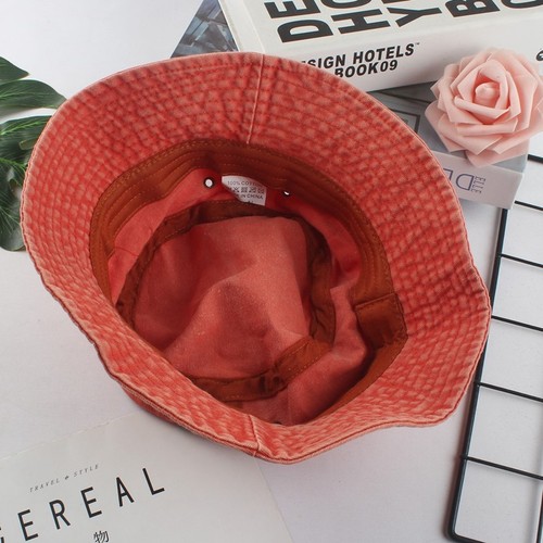 Japanese short brim washed cotton bucket hat for men, trendy, suitable for spring, summer, autumn, winter, couple's casual sunshade fisherman hat for women, foldable