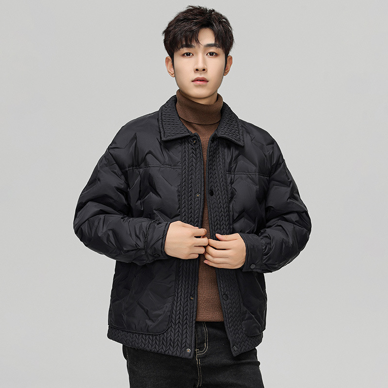 Men's Japanese retro universal trend winter velvet keep warm down…