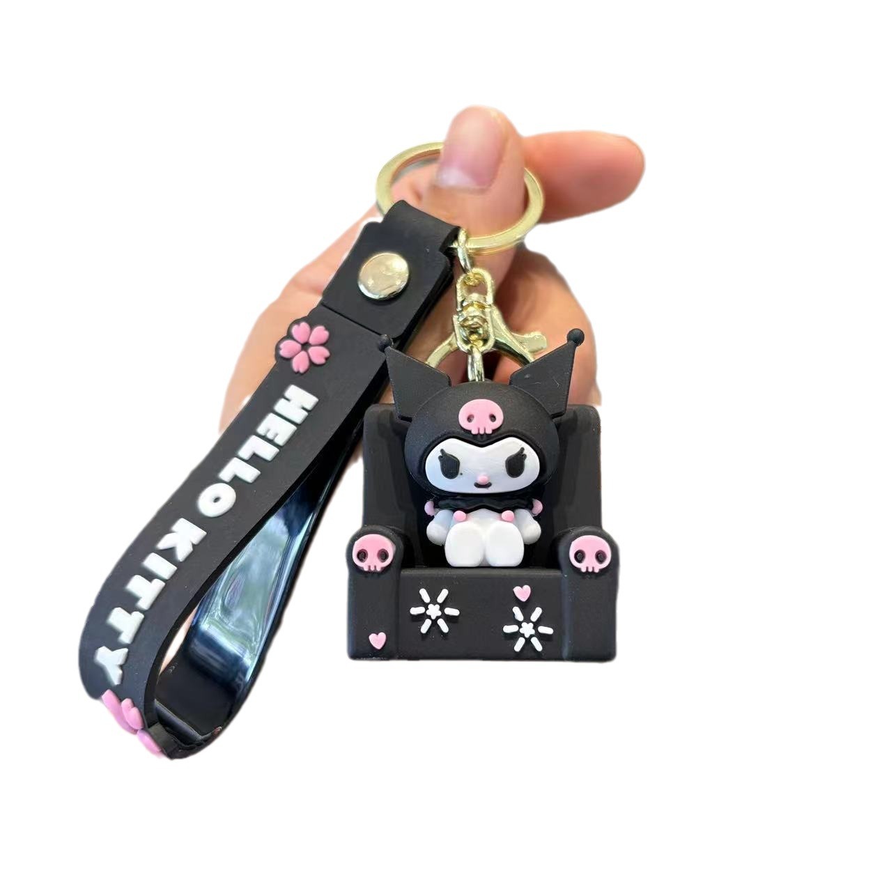 Sanrio Familia Keychain Muñeca de dibujos animados Colgante de muñeca Kuolomi Keychain Car Bags Regalos para parejas